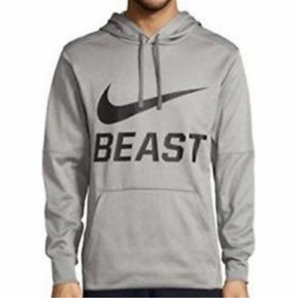 Nike Therma-FIT "BEAST" pullover hoodie in gray